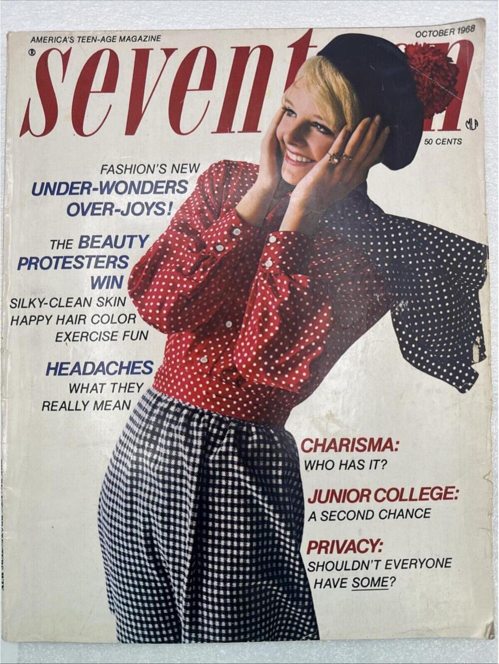 Vintage Seventeen Magazine ~ October 1968 ~ Beauty Protesters Win Issue *READ*
